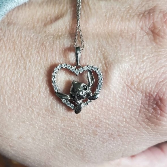 STERLING SILVER STITCH NECKLACE - Picture 2 of 2